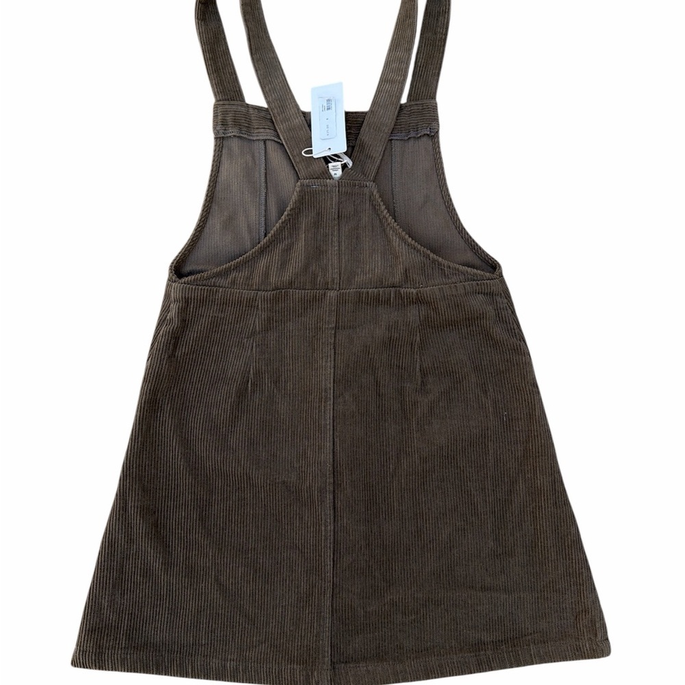 Brown Corduroy Mini Dress - Picture 3 of 8
